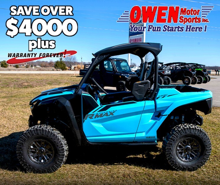 OwenMtrSprts's tweet photo. SAVE OVER $4000 ON YOUR NEW RMAX !!
Save $4000 and get FREE Warranty Forever with your new 2023 Yamaha RMAX R-Spec at Owen Motor Sports.  Experience maximum adventure in the power-packed Wolverine RMAX2 1000, with a high performance 999cc engine capability, maxed out cabin c… https://t.co/81vniH8ZAu
