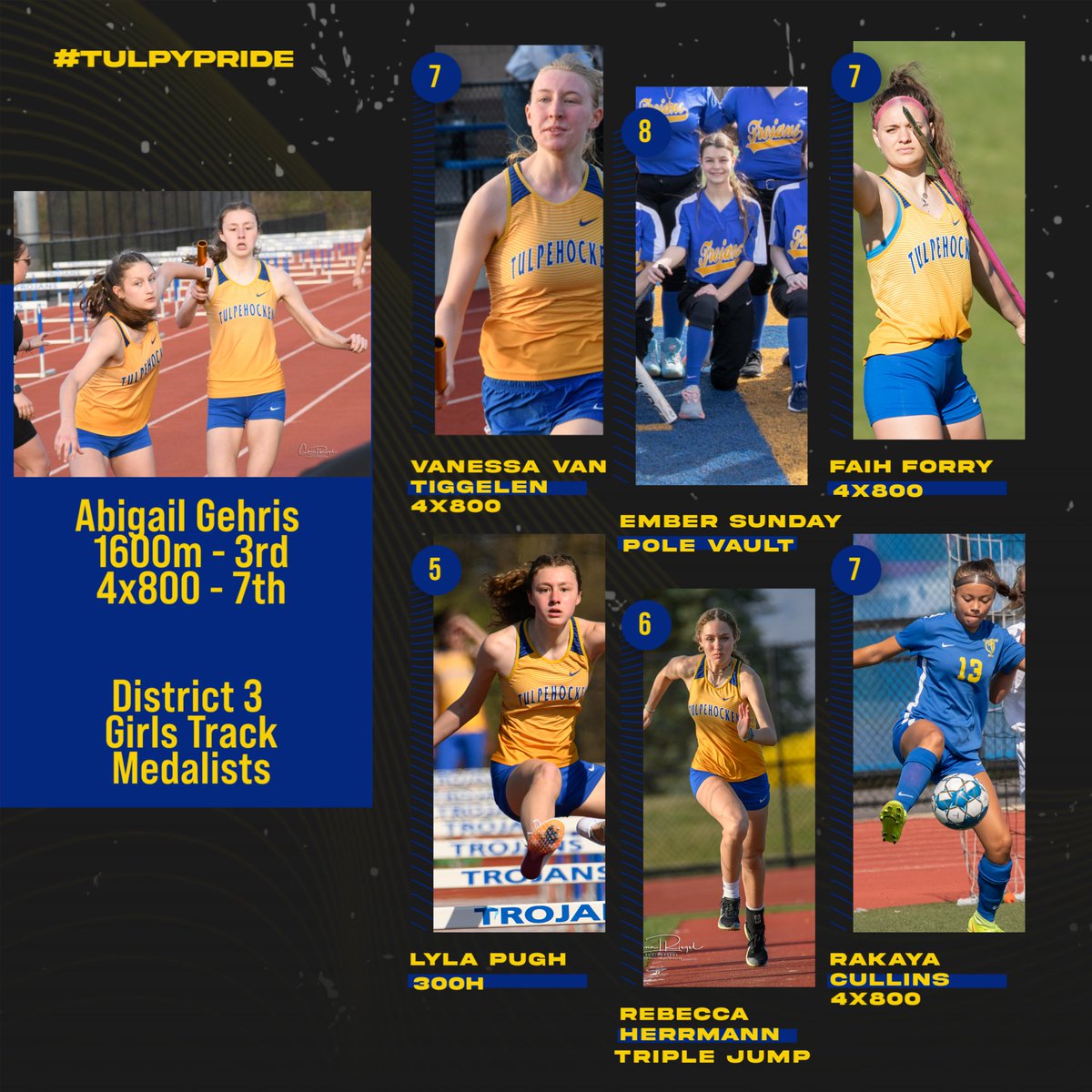 Here are your additional Girls Track medalist from this weekend!