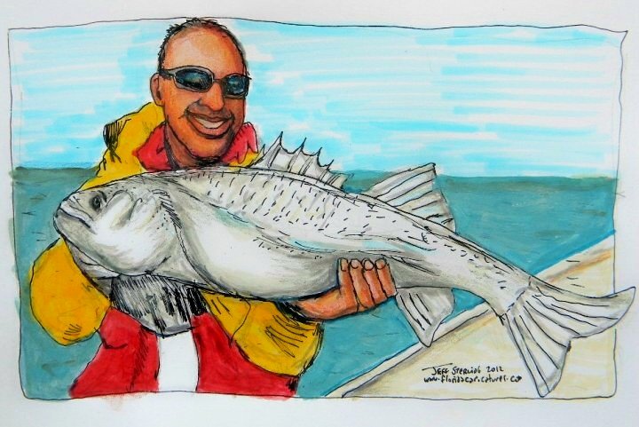 #BoatOwners #FishingClub #Brunch in #DeerfieldBeach near #PompanoBeachFlorida included #Caricature drawings by #FortLauderdaleCaricatureArtist Jeff Sterling of FloridaCaricatures.Com