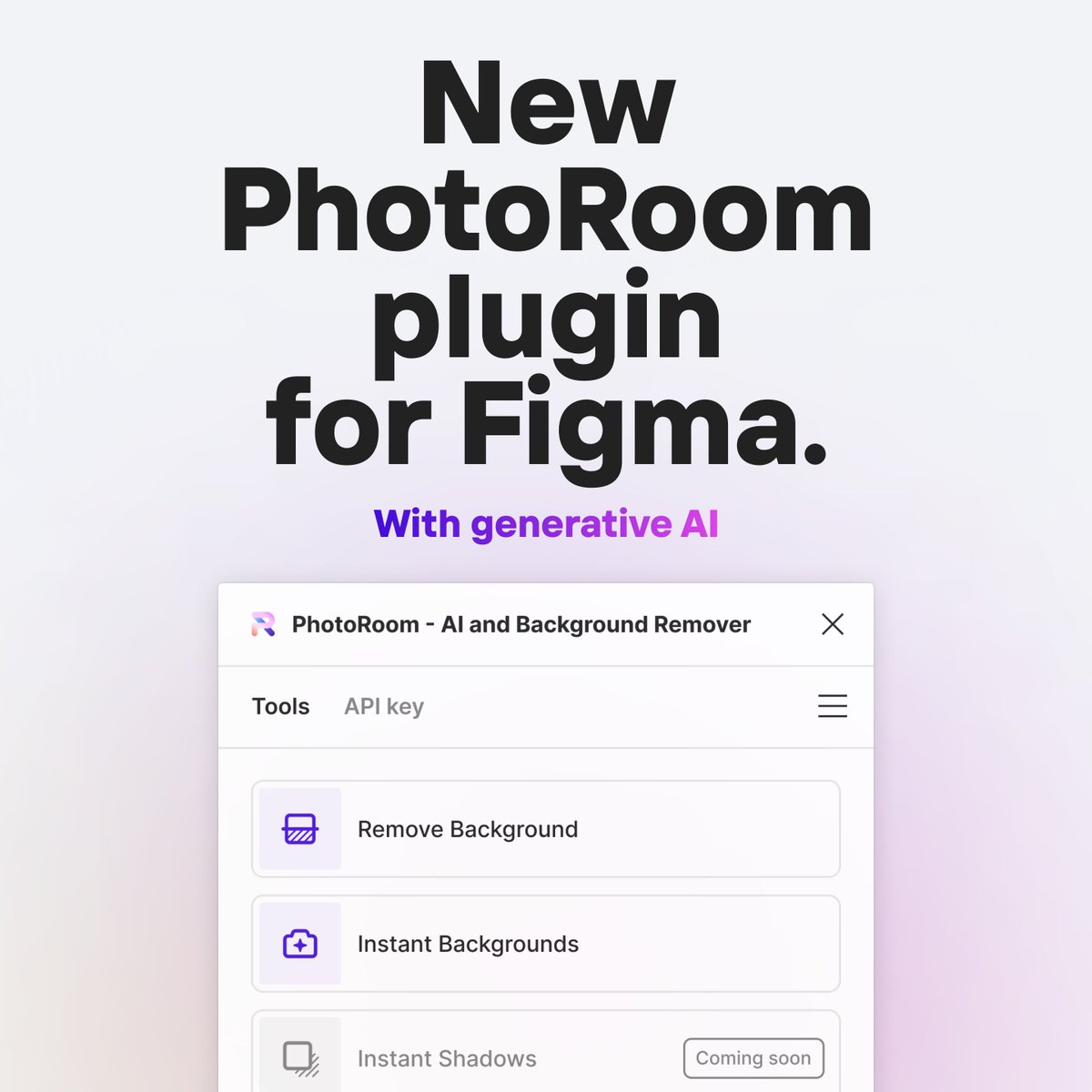 🚀 The new version of the @photoroom_app Figma plugin is live 🥳 It's now possible to generate any background directly in @figma with Instant Backgrounds. figma.com/community/plug…