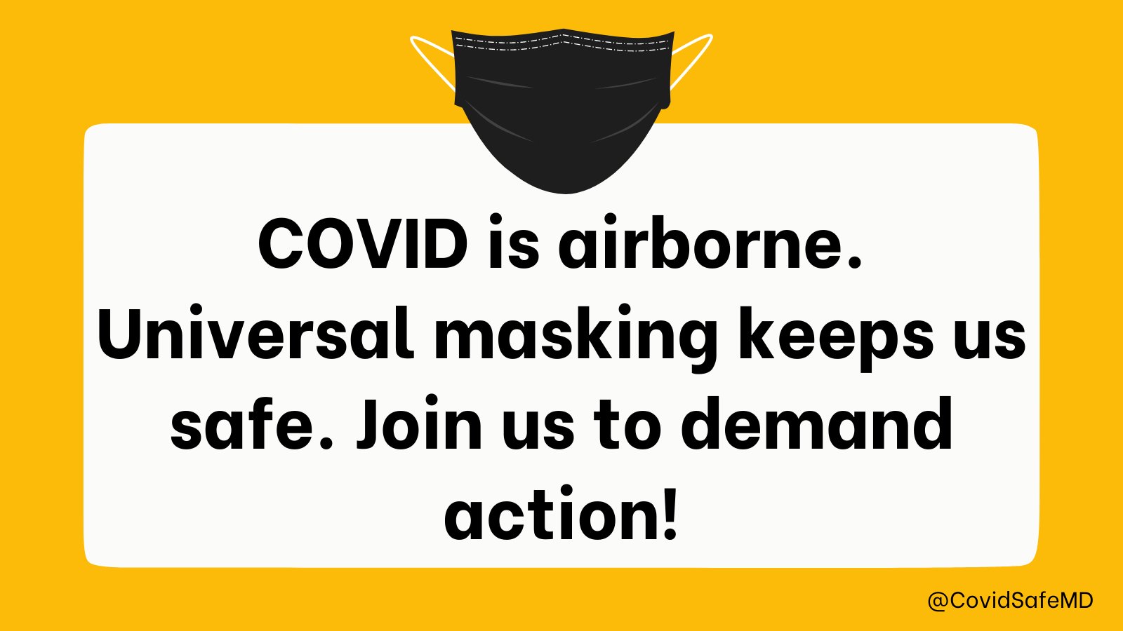 COVID Safe Maryland on Twitter "COVID is airborne, meaning it travels