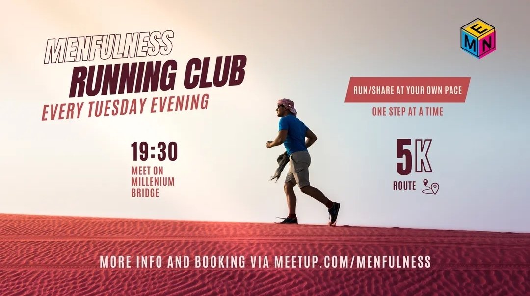 YMenfulness's tweet photo. Menfulness weekly running club keeps growing 🏃‍♂️👟💨

Every Tues evening, details below: https://t.co/MS8fpIfbBl

Massive thanks to our volunteer Dave Lingwood for making this happen  

#DontManUpSpeakUp https://t.co/YYYe4vxx8P