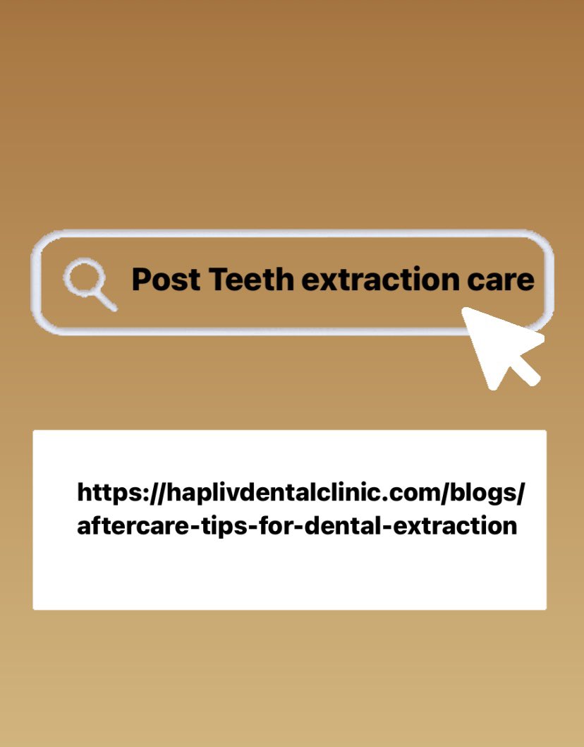 HaplivDental's tweet photo. Have your undergone tooth extraction??
These are post care extraction tips @HaplivDental https://t.co/KYFhH1XOTA
#haplivdentalclinic #drachlaverma #gurgaonsector65 #Extraction #braces #invisalign
Book now 9810471255 https://t.co/nzmKaq7c5t