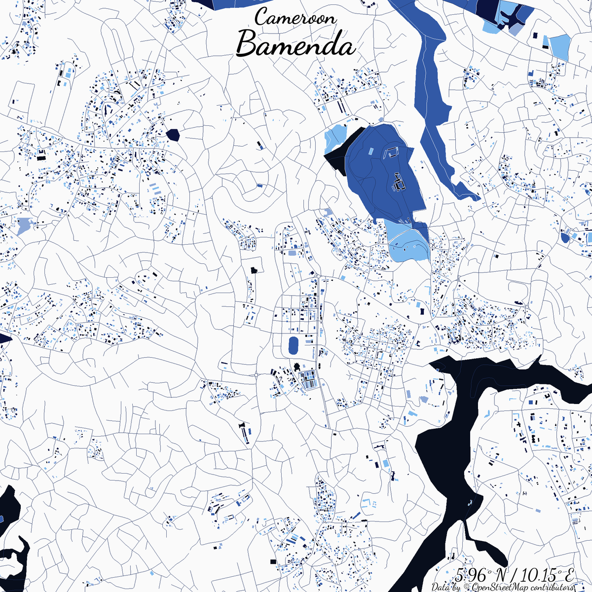 rcityviews's tweet image. Image of Bamenda, Cameroon created in #rstats using data from #OpenStreetMap.