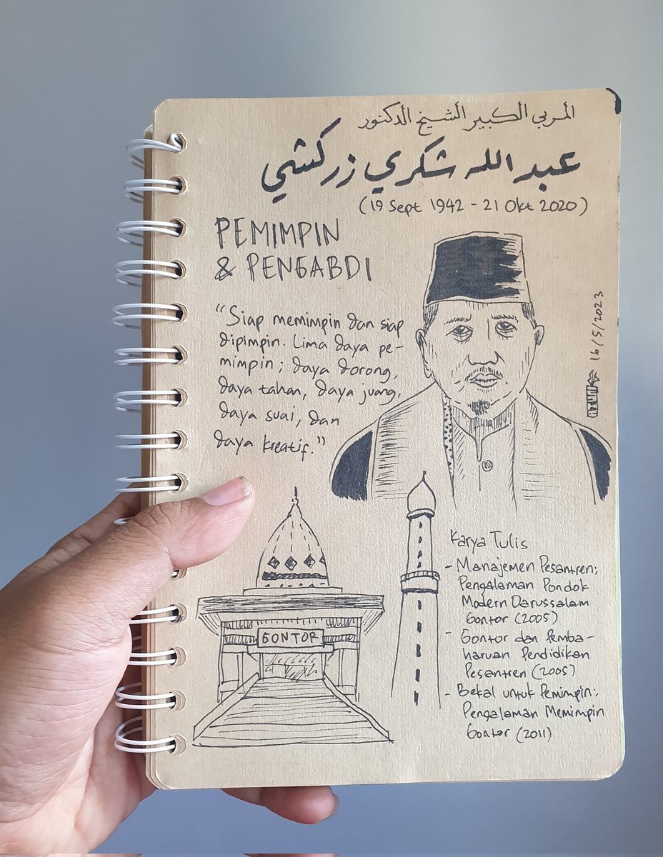 atunk_fkaryadi's tweet photo. Ada yang pernah tahu "Lima Daya Pemimpin" ini? 

Al-Fatihah untuk almarhum Dr. (H.C.) K.H. Abdullah Syukri Zarkasyi, Lc, M.A. 🤲🙏 https://t.co/Bux9poHRTL