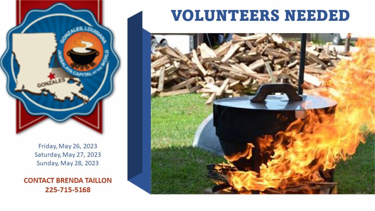 The Jambalaya Festival is looking for volunteers.  Click below for details!
conta.cc/41Ti1mt