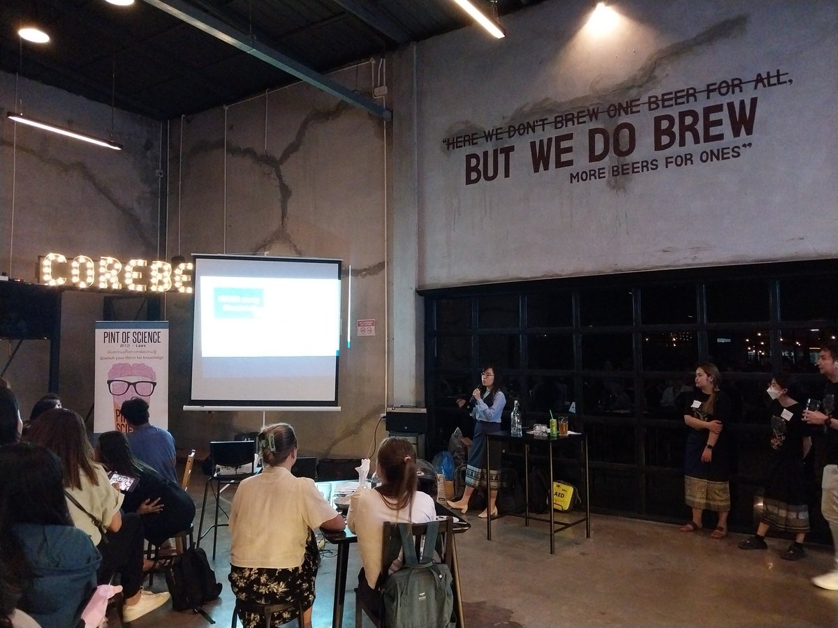 Outlr final talk of the night at #pint23LA Vilaysone speaking about WASH and sanitation and disease in #Laos #pint23