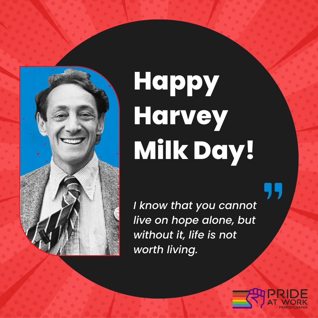 Happy Harvey Milk Day, siblings! Do something good for someone today. 💜