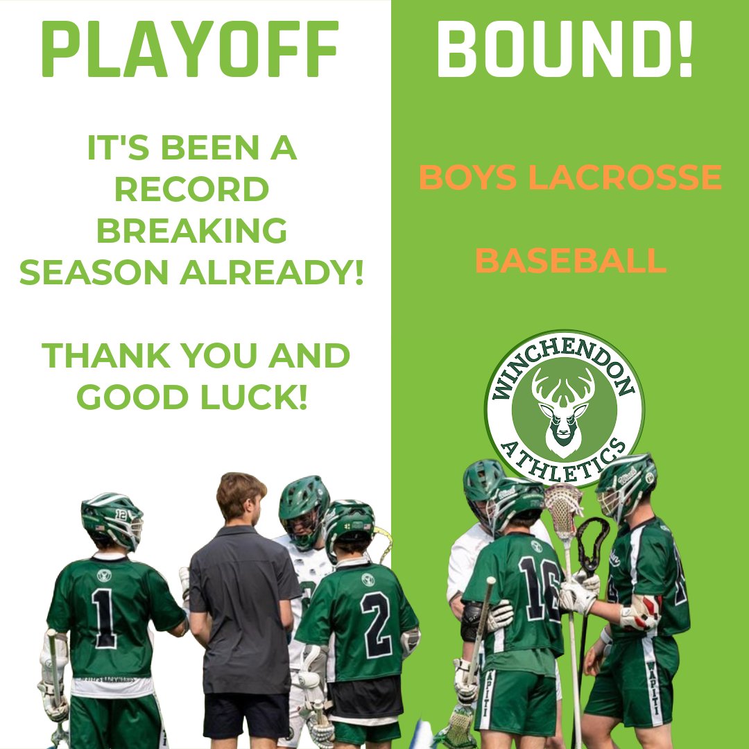 And here we go! TWS Alum Ian McPhail '05, comes back to campus today at 5PM coaching the competition in the first game for the NE Small School McCoy Cup playoff game! But first, at 4PM baseball takes the home field for the NE Small School Championship playoffs game. #GoWinch