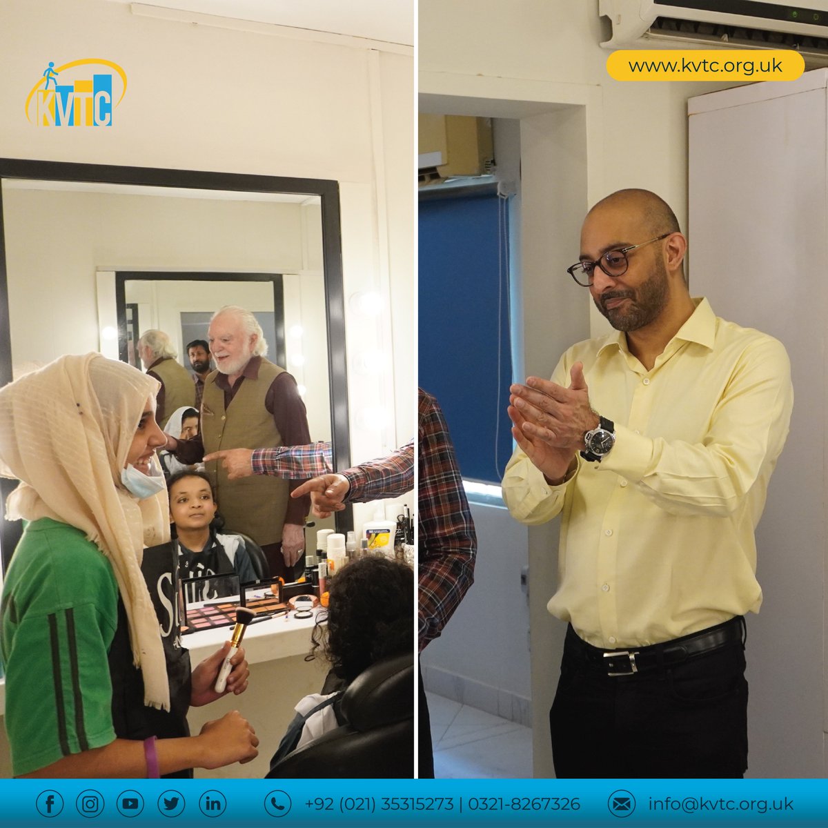 Mr. Zain Bashir, Vice Chairman at @gulahmedfashion visited KVTC and praised the fully-equipped facilities provided at the Centre. He spent a great time meeting with the students and learning about the therapies and skills training the differently abled receive at the Centre.