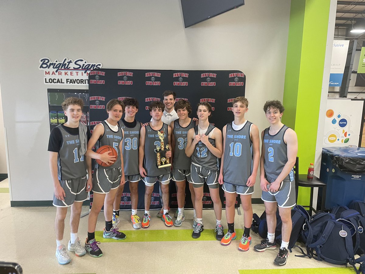 More hardware & a great close to the spring season at Hoopin in the Summit in FW. STORM 2026 UA Rise played up taking home the 16U Platinum Championship and The SHORE 2025 took home the 16U Gold Championship. @M_B_A_Bball