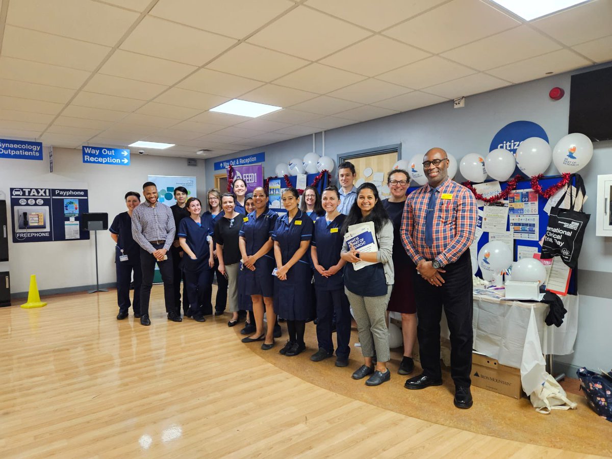 ResearchBWC's tweet photo. As Clinical Trials Day fell on a Saturday we’ve decided to celebrate &amp; spread the research message all week @BWC_NHS! Here are some of our fabulous research teams @BWH_NHS starting us off! Look out for them in reception, grab a treat &amp; learn about the awesomeness of research! 😊 https://t.co/l5DNm8KScJ