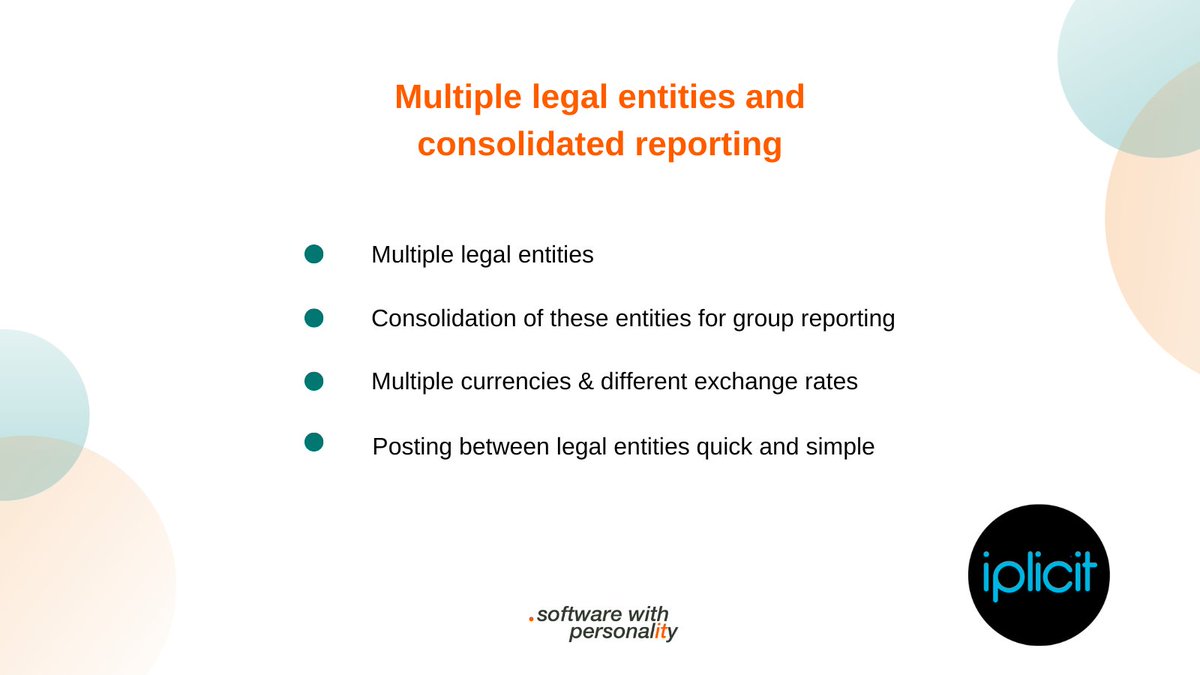 Do you have multiple legal entities & the need for consolidation of these entities for group reporting? @iplicit has this as standard. It also has the ability to have different exchange rates to be used for inter-company transactions & consolidation. bit.ly/3WTriIM