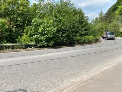 Accumulated litter on roundabout, 22nd May Always piles of litter here. Also inside verge needs cutting back to aid visibility and to provide working space for litter clearance off the highway

Nearest road to the pin placed on the map (automatically gen… ift.tt/H8QXZcy
