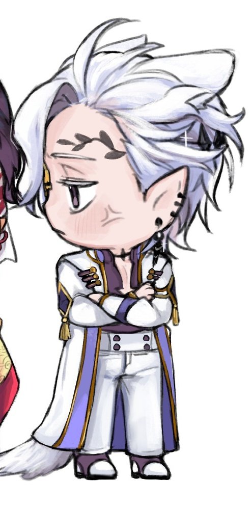 ช่างน่าหงุดหงิดมิว่าจักเทพหรือมนุษย์ต่างพากันเอ็นดูที่ท่านจ้าวนรกตัวหดเล็กลงเช่นนี้  นี่มิใช่สิ่งที่ข้าจ้องการสักหน่อย

        " หากพ้นจากร่างนี้ไปล่ะก็ .  .  . "

แววตาคมจ้องเขม็ง