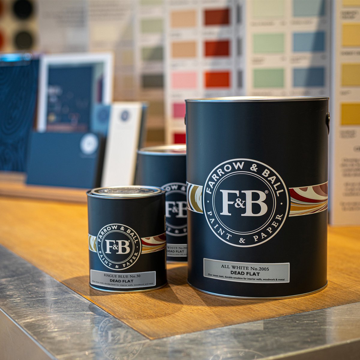 New #farrowandball multi-surface paint Dead Flat in stock now. Available in all F&B colours in store now at #Ashby #decorator centre. #ashbydelazouch #leicester #derby #midlands #burton #loughborough #coalville #whitwick #marketbosworth #designerpaint #decor #diy #