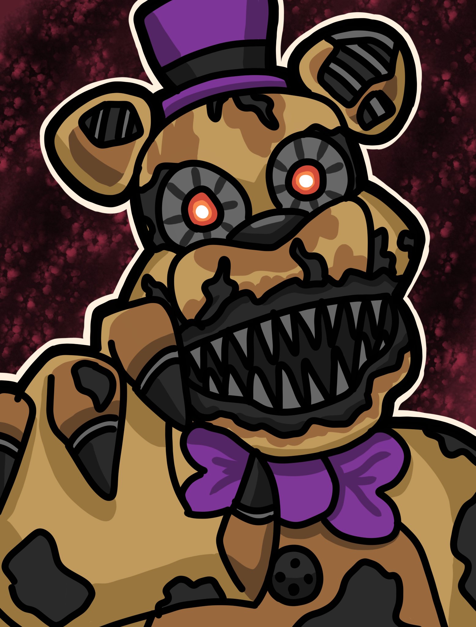 12 Days of Tony on X: Nightmare fredbear #FNAF #fnaffanart #digitalart   / X