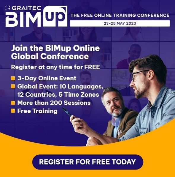Last chance to register for the free virtual conference, BIMup 2023! For more info on classes and speakers per industry, check out this blog: bit.ly/41L2whf

Register: bit.ly/3LzODg6
#BIMup2023 #Graitec #ModelingTheFuture #AEC #Manufacturing