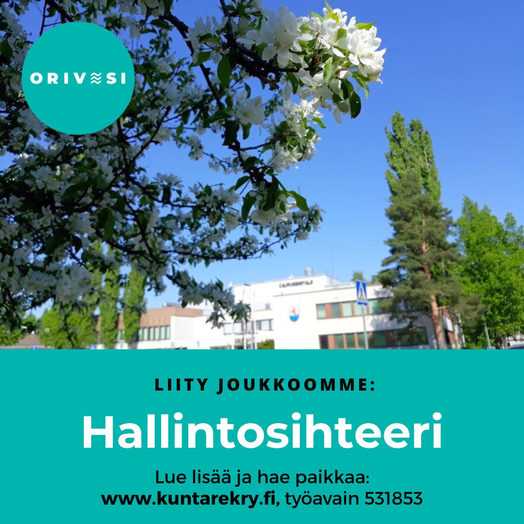 ✨ Etsimme HALLINTOSIHTEERIÄ mukavaan joukkoomme!

Tehtäviisi kuuluvat kaupunginvaltuuston, -hallituksen ja keskusvaalilautakunnan sihteerin tehtävät sekä muut hallinnon sihteerin tehtävät.

👉 Hae Kuntarekryn kautta 5.6.2023 klo 10.00 mennessä: kuntarekry.fi/fi/tyopaikat/h…
