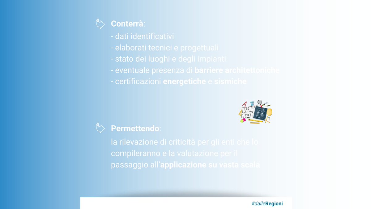 regioni_it's tweet photo. 🏢 Realizzare un’anagrafe completa di tutti gli immobili pubblici

👉 E’ questo l’obiettivo della Regione Sardegna, prima Regione in Italia, ad avviare la sperimentazione del fascicolo elettronico degli edifici pubblici 

Come funziona te lo spieghiamo qui 🔽   

#dalleRegioni https://t.co/dhU2in1pwA