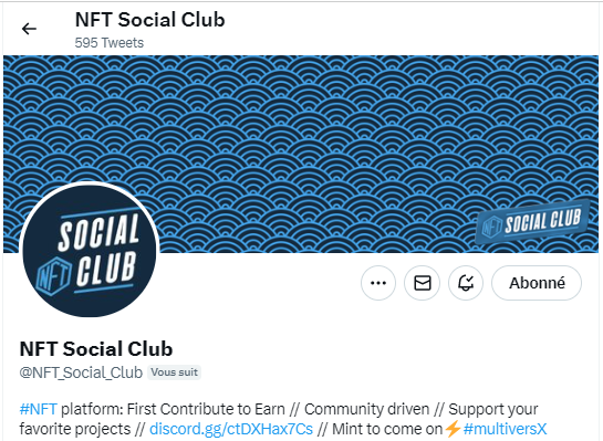 NFT_Social_Club's tweet photo. Our twitter Banner has changed.
How ?
π’With our Twitter Banner Maker!
β
Mix and Match your Backgrounds+ Colors #NFTs
β
Nice and easy
βΆοΈAccessible only with a Booster Pass
πFind one on secondary market
https://t.co/3lRJGIdzJl
#NFTcommunity #NFTmarketplace #bannerMaker https://t.co/onvbc7y3ak