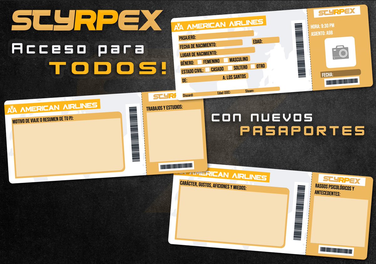 Styrpex's tweet image. Tenemos un nuevo modelo de acceso al servidor.   
Ahora no hará falta tener invitación para acceder, solo se necesitará rellenar el pasaporte. Una vez aceptada por admisiones, podrás realizar la Whitelist.

Entra a nuestro discord para más información discord.gg/SQZTEDemWk