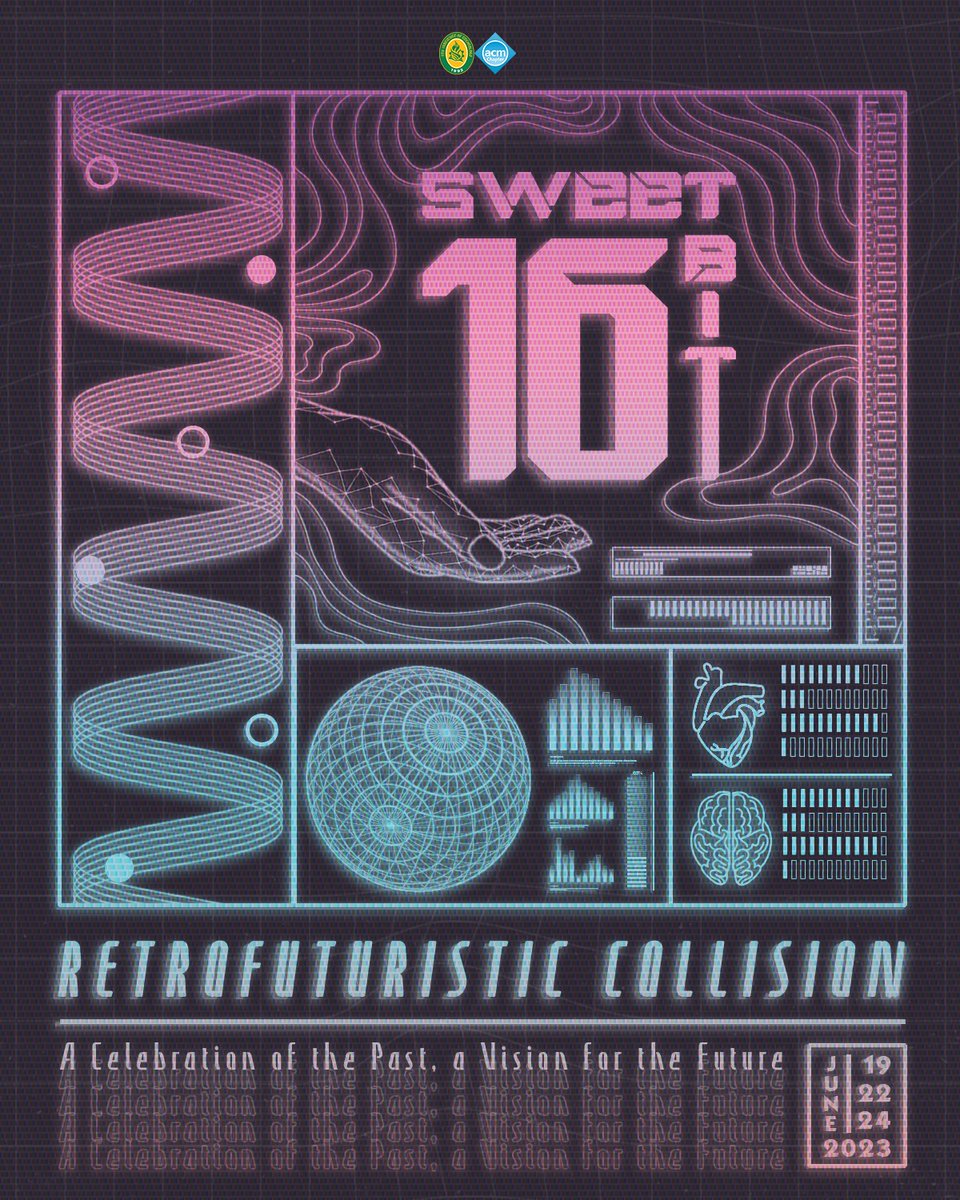Join us at ACM Sweet 16-bit, celebrating 16 years of inspiring change and  impact in Computer Science. Immerse yourself in a retrofuturistic realm  of innovation and knowledge. Engage in thought-provoking seminars,  thrilling competitions, and unlock your true potential.