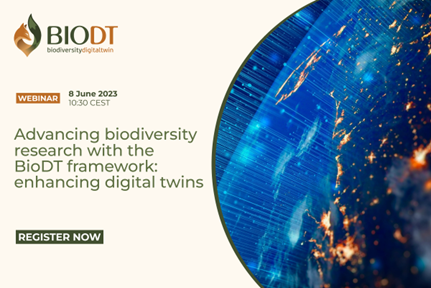 On the #BiodiversityDay, we introduce you to the @BiodiversityDT  digital twin prototype. Do you want to learn what it is? Join the #BioDT online #webinar about advancing #biodiversity #research on 🗓️8 June 2023 at ⏰10:30 (CEST).

Read more🔗elter-ri.eu/events/webinar…