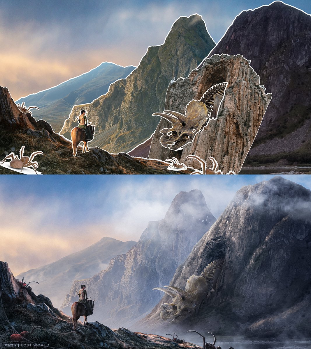 Lost world (before/after)

I created this using @Photoshop @envato @Xencelabs_emea