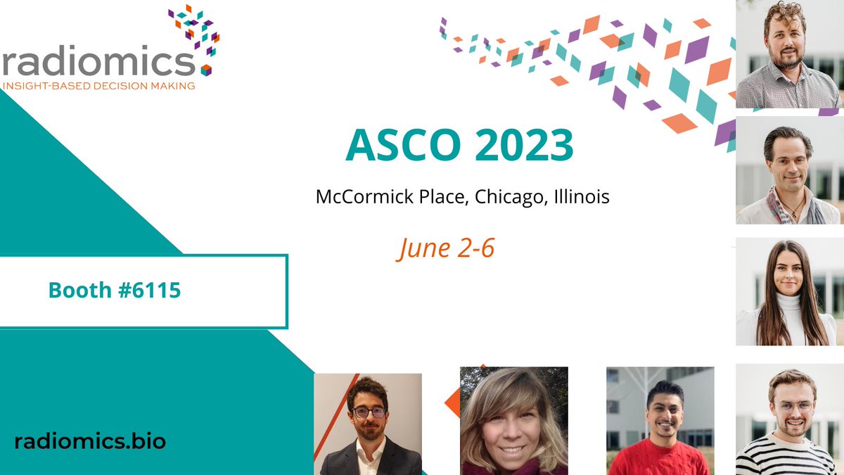 ASCO is committed to improving cancer care &amp; so are we! We are excited to share our contribution and to meet with others making waves in oncological care and improving treatment at #ASCO23. Meet us at booth 6115 or book a meeting with us here

calendly.com/radiomics/asco…
