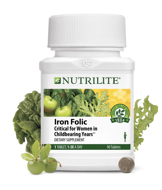 FOR WOMEN IN CHILDBEARING YEARS – Includes a unique blend of three iron sources and folic acid. Iron helps transport oxygen in your body.