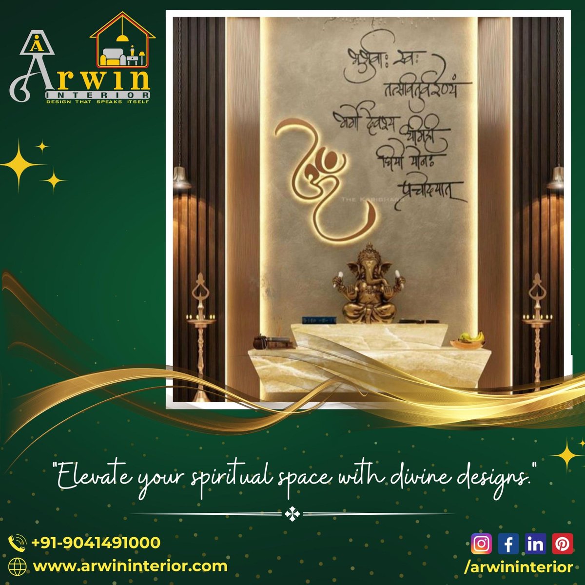 InteriorArwin's tweet photo. "A sacred abode, where DEVOTION finds solace and spirituality takes flight. Step into our meticulously designed POOJA ROOM, where every corner radiates tranquility. Immerse yourself in the harmonious ambiance.

#PoojaRoom #SacredSpace #DivineInteriors #EnlightenmentZone https://t.co/aeff3MZV9v