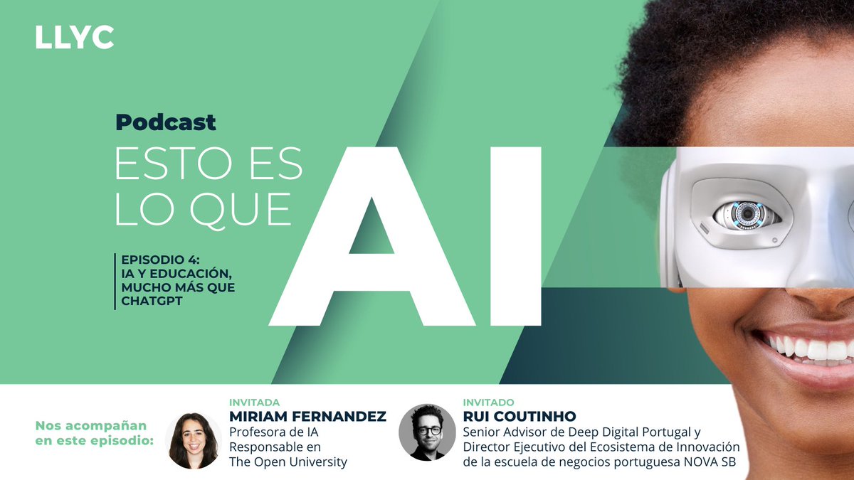 🎙️¿La IA salva o condena la educación? El sistema educativo enfrenta una revolución sin precedentes, más allá de #ChatGPT. 

¿Mejoran las nuevas tecnologías la experiencia de aprendizaje o son una barrera? Hablamos en #EstoEsLoQueAI 👇ow.ly/9cKC104HFZV