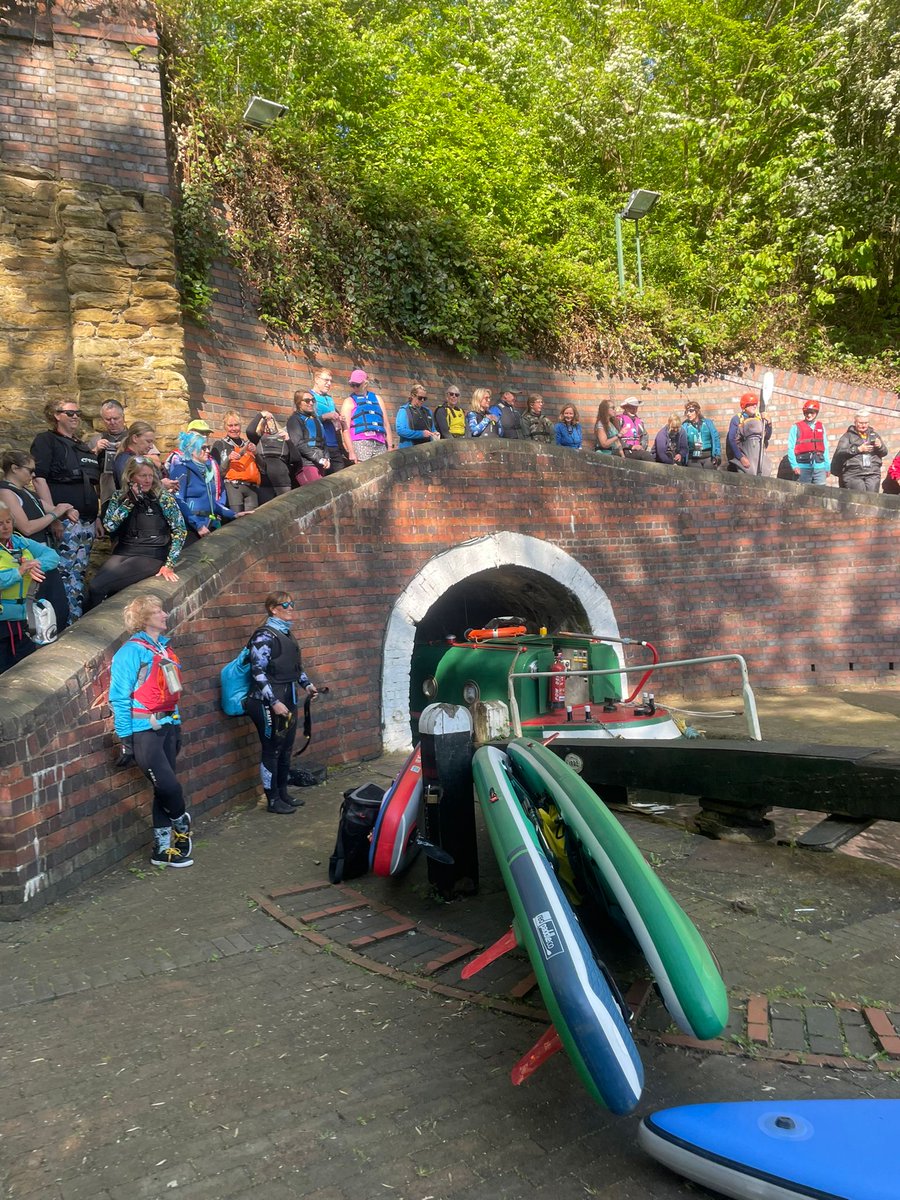 #PaddleOutProtest Did not join (but wore the tee-shirt) as had previously arranged weekend on the water with this lovely lot @ The Dudley Canal Trust. Really emotional to see friends after such a long time. Other canals where littered: plastic, dead fish, dead animals, flotsam