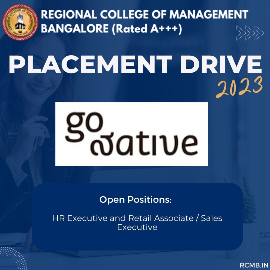 Great opportunity in GO NATIVE for our RCM Bangalore students!
.
#rcmbangalore #rcmb #bangalore  #mbalife #PGDM #MBAadmission #students #mbacollege #BestManagementCollege #MBA #corporate #Graduates #MBAJobs #student