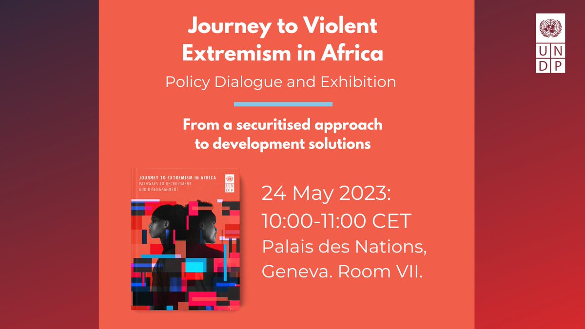 UNDPGeneva's tweet photo. ❗Have you registered for our policy dialogue on #ViolentExtremism? The event will also include an exhibition focusing on the #JourneyToExtremism:
️https://t.co/gNNTqoiQVT
⏰24 May 2023, 10:00 | Palais des Nations
Register here:
https://t.co/avZDRCCovK
#PreventingExtremism https://t.co/vQTWzwmHPC