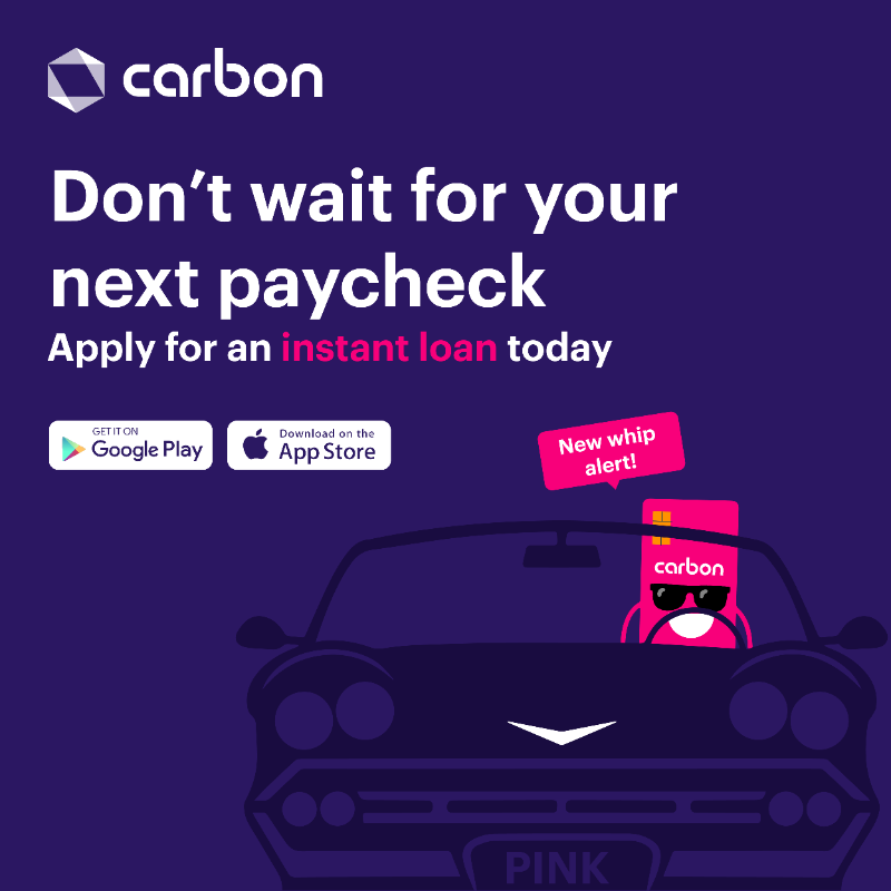 get_carbon's tweet photo. Don't wait for your next pay check to sort out your pressing needs. Get an instant and affordable loan within minutes on Carbon. Download the app now!