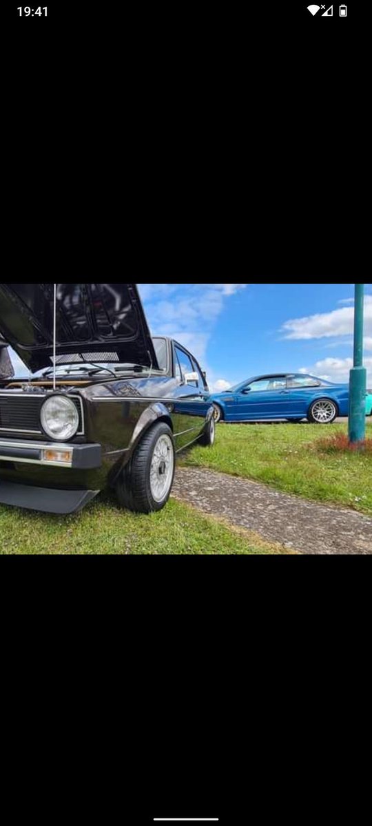 The MK1 made it too it's first show had a great day at low collective #mk1golf #MK1 #vw #G60 #dubs #browncarmonday