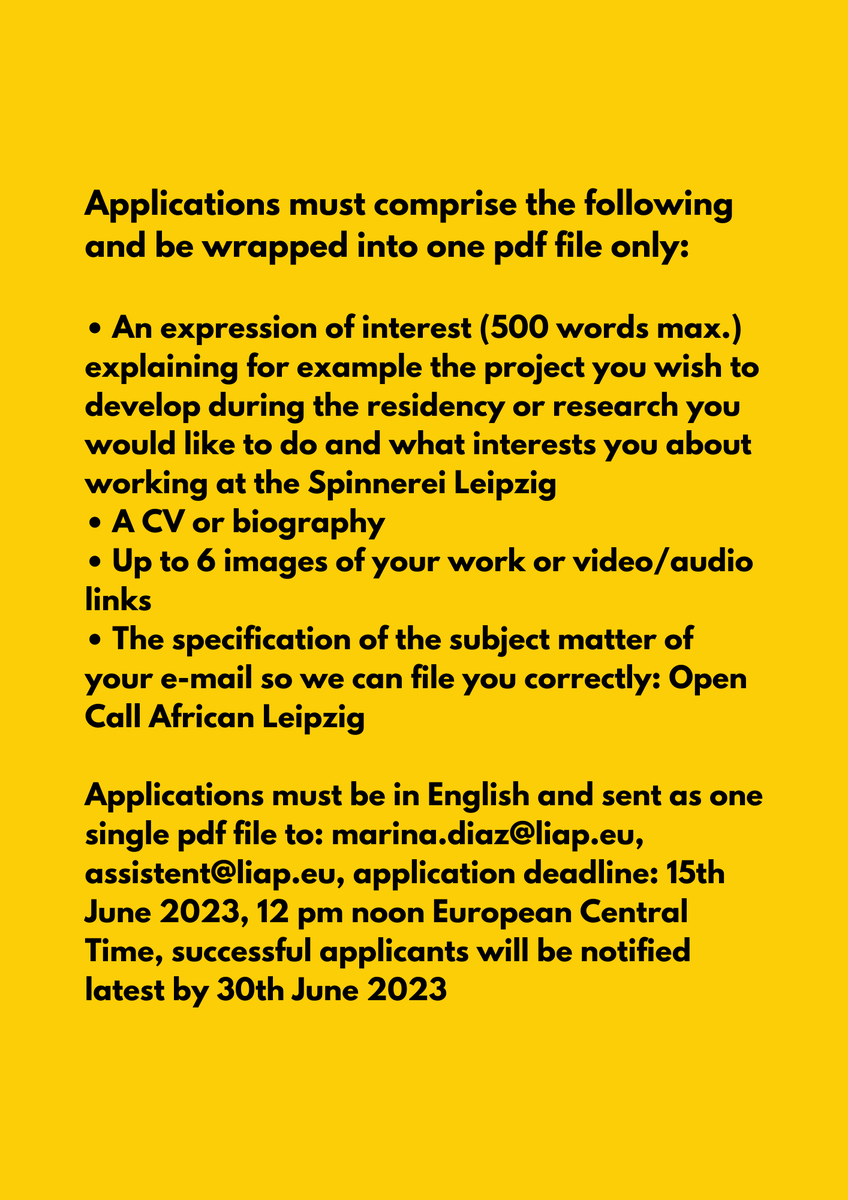 GermanyinSA's tweet photo. 📢📢CALL FOR APPLICATIONS📢📢
Are you an artist based in 🇸🇿, 🇱🇸 or 🇿🇦? Here is an amazing opportunity to apply for a three-month visual arts residency in Leipzig, 🇩🇪. Free accommodation, travel costs and a monthly stipend included.
Apply now! #LIAProgramme https://t.co/xeUQTMvjpM