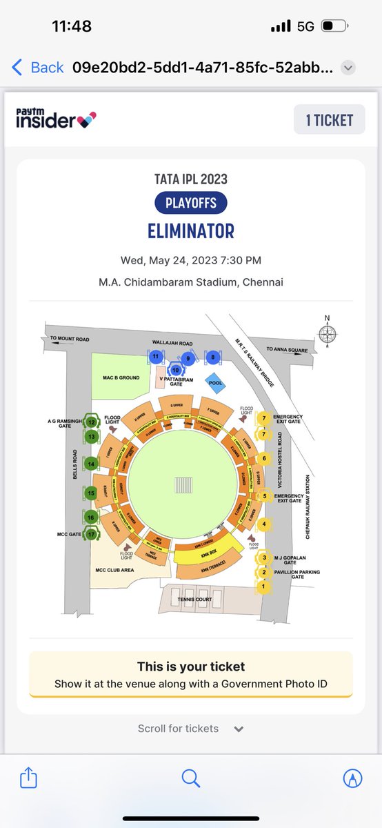 csk_ticketss's tweet photo. Genuine ✅
Filling fast 🏃‍♂️
All Qualifier tickets sold out
DM here @TicketsCsk 

Eliminator
H upper = 8
E upper = 4
G upper = 2
C upper = 2
At cheap, discounted price
DM here @TicketsCsk 
#eliminator #playofftickets #IPL2023 #iplticket #mi #lsg  #LSGvMI #EliminatorTicket #MiPaltan https://t.co/KsLArSLwzp