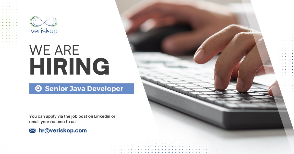 veriskopcom's tweet image. We're looking for a #SeniorJavaDeveloper! 📢
You can view the details and apply via the job post on Linkedin ➡️ lnkd.in/d-hvJ2kC
Or send your resume to us 📧 hr@veriskop.com!
#hiring