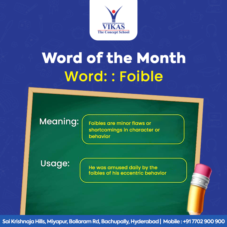 Learning is not attained by chance, it must be sought for with ardor and attended to with diligence - Abigail Adams

#learningeveryday #learneveryday #learning #vocabulary #vocab #newwords #dailylearning #englishwords #VikasTheConceptSchool #cbseschoolhyderabad #CBSESchool