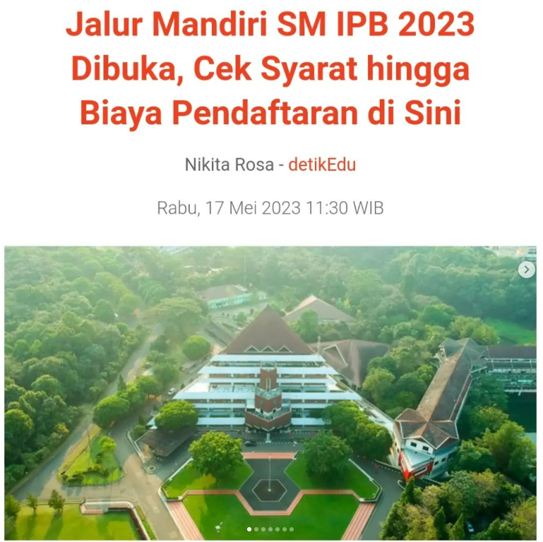 IPB24JAM's tweet photo. Pendaftaran jalur mandiri IPB SM-IPB 2023 bisa dilakukan lewat https://t.co/te9T3vFORV
Jangan sampai terlewat, ya!
#kampusipb #ipb #ipbuniversity #ipbbogor #mahasiswaipb #ipb24jam https://t.co/wLcEmkqajV