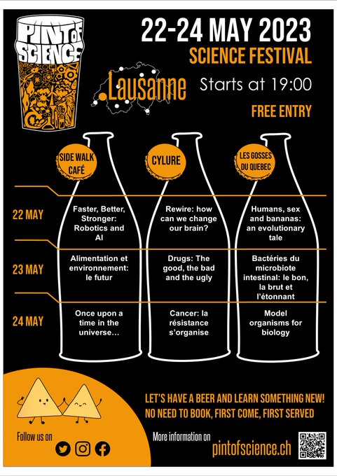 #pint23 Ce soir, venez extraire de l'ADN avec <a href="/Gloveface/">Natasha Glover</a> du <a href="/ISBSIB/">SIB</a> à Lausanne 

📍Les Gosses du Québec
📆May 22, 2023 
⏲️19:00
  
#OpenScience #LifeSciences #Outreach