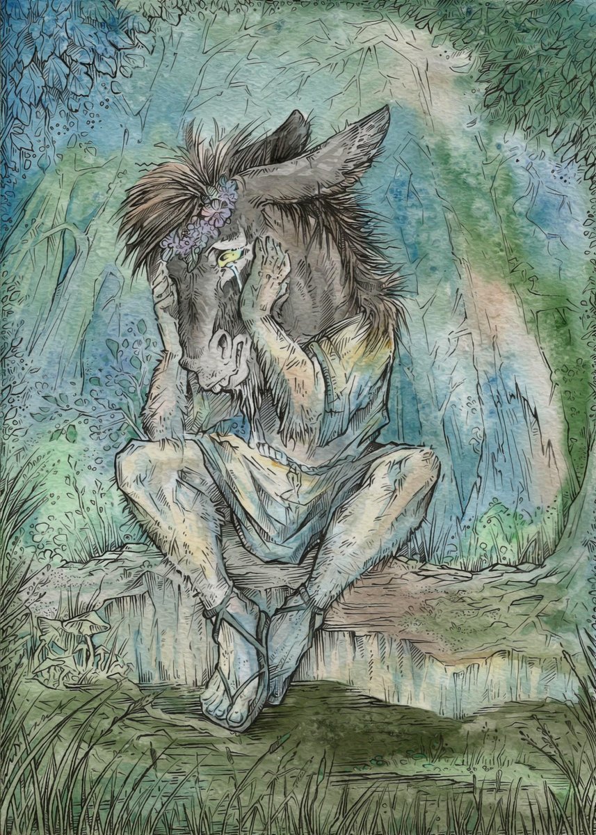 Taski_Guru's tweet photo. Bottom

Nick Bottom was a weaver. Puck transforms his head into donkey's head

Illustrations for comedy by William Shakespeare "A Midsummer Night's Dream"
watercolor, ink
#traditionalart #nickbottom #Shakespeare #midsummernightsdream #amidsummernightsdream #donkey #transformation https://t.co/eL8Y8qox7y