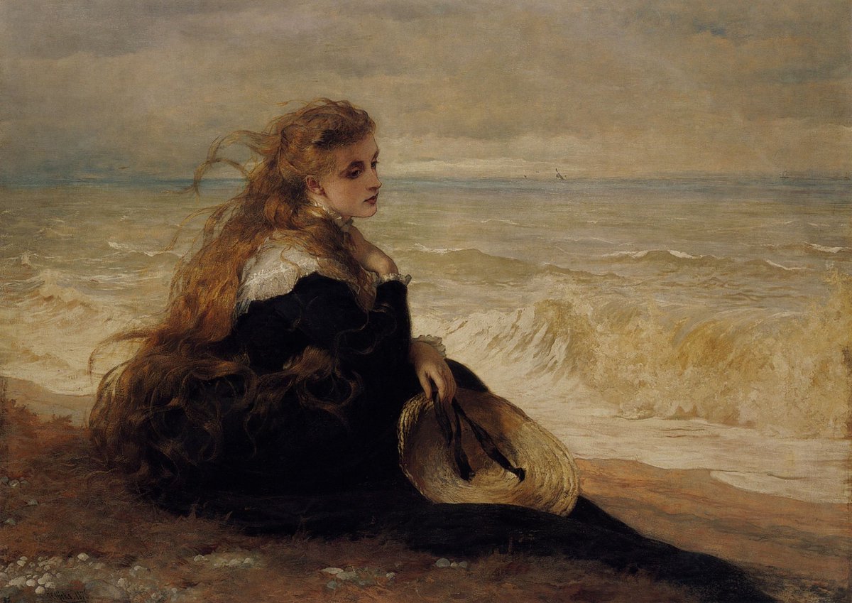 AcademiaAesthe1's tweet photo. "On the Seashore" by George Elgar Hicks (1876). https://t.co/37ma6mhCW1