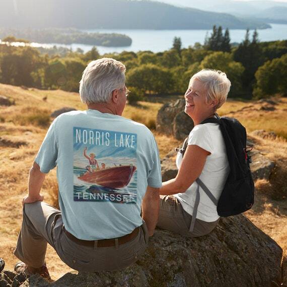 teeblr's tweet photo. Norris Lake Tennessee T-Shirt Retro Boaters Back Print / White, Sport Grey, Natural or Light Blue by PicksPlaceGifts https://t.co/Zyas9vtU4d https://t.co/ou9zkGdq1X