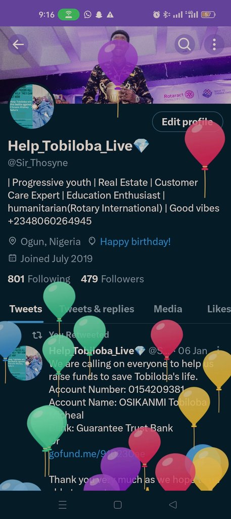 Sir_Thosyne's tweet photo. A lot to be greatful for 
A lot to be thankful for 
A lot to be appreciative of

A lot on my head it took a reminder from famz to be reminded today is my day.
I bless God for being God all by himself over my life and situation even as I trust Him to only get better. https://t.co/ZsRuANglTe