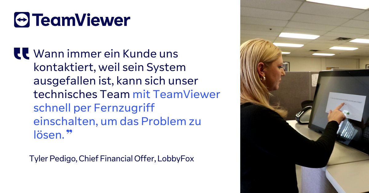 TeamViewer_DE's tweet image. LobbyFox spart Zeit und entlastet seine Kunden von Wartungs- und Reparaturaufgaben mit #TeamViewerTensor! 💻🦾
Erfahre mehr über den Erfolg des Unternehmens mit TeamViewer hier👉 bit.ly/3M7AiI5 @gotransmission