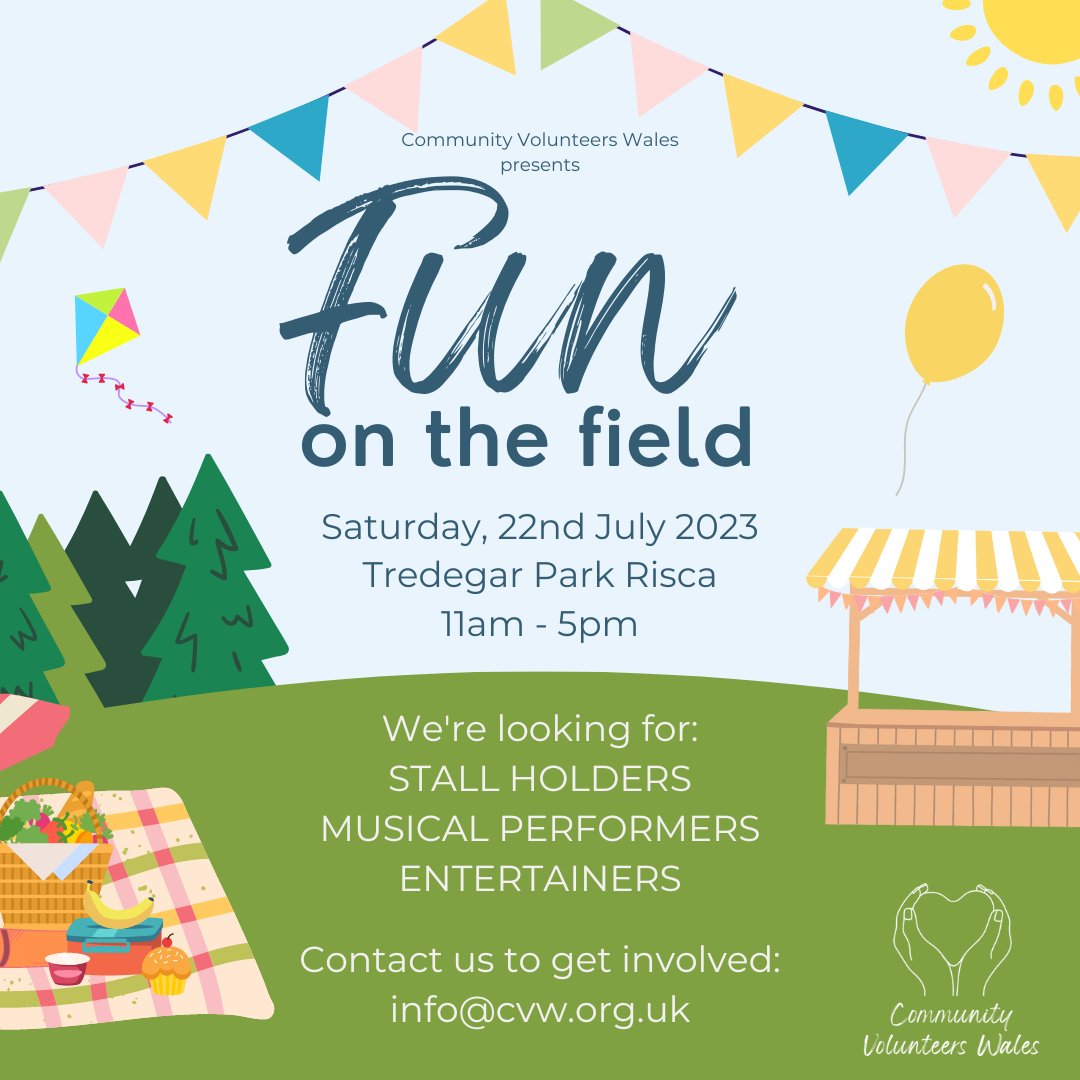 📢Save the Date: Saturday 22nd July 📢 Fun on the Field is BACK! 🤩 This year we've moved location to Tredegar Park in Risca. We're looking for stallholders, musical performers and entertainers to make this the biggest Fun on the Field yet, get in touch if you're interested